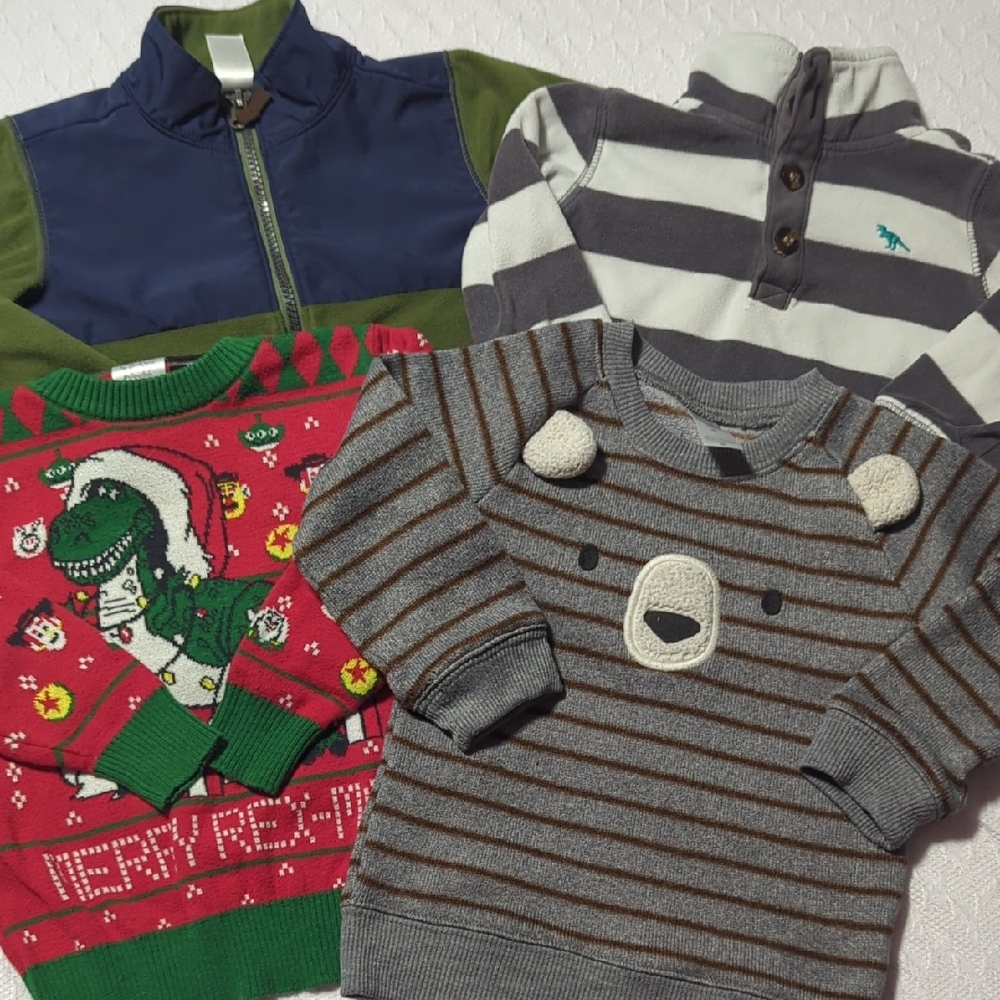 Gray and Brown Sweater Casual Wear